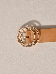 1pc Minimalist Fashion Versatile Women's Belt - Khaki - View 2