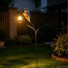 Kingfisher Shaped Solar Garden Light Creative Bird Lantern Yard Decor Outdoor Glowing Atmosphere Light Auto On - Bird Lantern - View 10