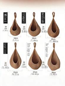 1/3/6 cái giỏ treo tường đựng rau củ quả, giỏ treo cây cảnh kiểu tổ chim hình giọt nước bằng lưới, đan tay, tiết kiệm không gian, dễ sử dụng, phù hợp cho nhà bếp, sân vườn, phòng khách - Nhiều màu - Xem 10