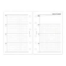 40 Sheets A6/A7 6-Hole Weekly Planner Binder Refills, Page-Turn Layout Basic Undated Weekly Schedule Inserts, Minimalist Grid Planner Pages For Journal Time Management Stationery - Weekly Planner - View 5