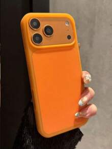 Matte Skin-Feel Jelly Soft Phone Case Compatible With Iphone 17 Pro Max 17 Pro 17 16 15 Pro Max, Ultra-Thin Liquid Silicone Shockproof Protective Back Cover - Orange - View 2