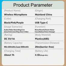 HITOZON Professional Wireless Lavalier Microphone With Charging Case, Compatible With IOS/Android, Noise Cancelling, Magnetic Rotating Clip, Status Display, Long Battery Life, Suitable For Vlog, Podcast, Interview, Teaching - View 10