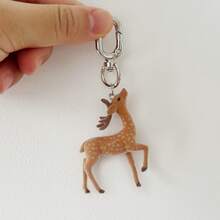 1pc Animal Cat & Deer Cute Elegant ABS Plastic (ABS Resin) Keychain Pendant Accessory Winter Christmas Holiday Decoration Ornament - Multicolor - View 6
