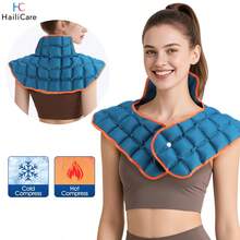 Hailicare Reusable Shoulder & Neck Cold/Hot Compress Pad: Absorbent Material For Freezing Cold Compress And Heating Hot Compress, High-Polymer Filling For Even Heat Distribution, Relieves Shoulder & Neck Discomfort, Ice Pack - Dark Green - View 2