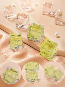 10 DIY Simulated Ice Cubes With Transparent Acrylic Accessories DIY Handmade Milk Glue Phone Case Material Drip Glue Jewelry - DIY Accessories - View 3