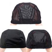 1pc Mesh Dome Style Wig Cap Mesh Weaving Cap Hair Net Elastic Nylon Breathable Mesh Wig Cap For Making Wigs With Adjustable Elastic Band Wig DIY Making Accessories - View 2