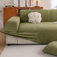 1pc Printed Leaf Pattern Elastic Full Sofa Cover, Protects Sofa From Cat Scratches, Suitable For Pet Home, Kitchen, Bedroom, Office Use, Full Coverage Sofa Slipcover For All Seasons, 1-Seater, 2-Seater, 3-Seater, 4-Seater, 5-Seater - Green - View 10