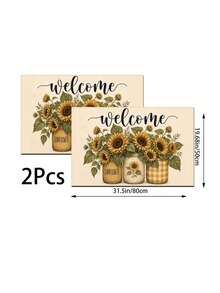 1pc Sunflower Pattern Printed Diatomaceous Earth Kitchen Dish Drying Mat, Absorbent Dish Drying Mat, Coffee Machine Mat, Dishwashing Mat, Sink Mat, Kitchen Countertop Protector, Suitable For Cups, Plates, Tableware And Kitchen Decor - Multicolor - View 13