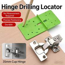 Woodworking Hinge Hole Drilling Guide Boring Jig Drill Template Locator Tool For Precise Cabinet & Furniture Making - 1 Pc - View 1