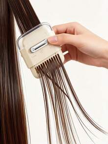 1 buah Sisir Pemangkas Rambut 3-in-1 Warna Acak, Alat Pemangkas Rambut Portabel yang Dapat Diatur, 3 Pengaturan Kecepatan, Sisir Pemangkas Volume Rambut Multifungsi, Cocok untuk Memotong Poni Sendiri, Memangkas Ujung Rambut Bercabang, di Rumah, Saat Bepergian, dan Penataan Rambut di Salon - A A - View 2