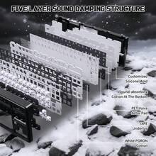 Keyboard Mekanik Nirkabel ATTACK SHARK X87 Ultra dengan Penerima Nirkabel 8K, Baterai 10000mAh, Layar Dot-Matrix, RGB 16.8M, Hot-Swappable, Keyboard yang Dapat Diprogram untuk Gamer PC - View 7