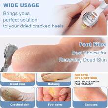 36-Piece Callus Shaver Foot Care Kit, Foot Callus Shaver (1 Stainless Steel Foot File, 1 Foot Rasp, 4 Pedicure Knives, 30 Replacement Blades) - Foot Care Tool Set - View 5