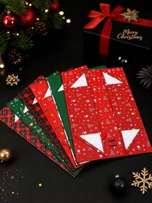 1pc Christmas Gift Box, Holiday Decorative Gift Packaging Box With Ribbon Bow, Reusable, Suitable For Home Christmas Party And Gift Giving - Multicolor - View 7