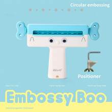 3D Pattern Embossing Machine, Handmade DIY Pattern Embossing Machine, Detachable And Replaceable Embossing Head, No Electricity Required, ABS Material. Features Four Patterns: Heart & Star, Circular Hole And Straight Line. - One Size Fits All - View 12