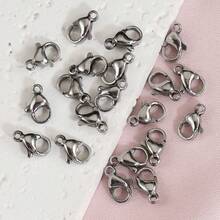 20Pcs Stainless Steel Lobster Clasp, Secure Connector For Bracelet Necklace Chain DIY Jewelry Making Accessories - Stainless Steel Lobster Clasp - View 5