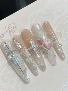limitpretty 1pc Vintage Court Style Sword Blade Butterfly Chain Candle Holder Cross European Nail Art Silicone Mold - Multicolor - View 10