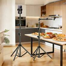 Phone Stand Overhead Tripod With Fill Light Floor-Standing Telescopic Outdoor Live Streaming Photography Videography Universal Camera Mount - View 1