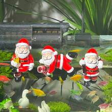 Santa Claus Hanging Planter Decor, Creative Fish Tank & Flower Pot Edge Ornament, Christmas Garden Small Decoration Gift - Santa Claus - View 2