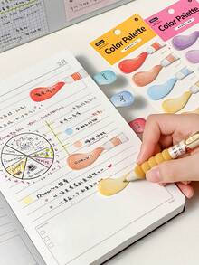 100 Sheets Watercolor Sticky Notes Minimalist Aesthetic Colorful Memo ...