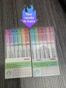 Bolígrafos resaltadores con patrón floral de onda de 6 colores, bolígrafos de planificador con lindo contorno para manualidades y scrapbooking - Multicolor - Ver 11