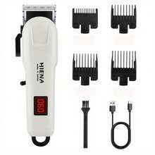 HIENA Professional Electric Hair Clipper Digital Display Cordless Hair Trimmer USB Type-C Charging Hair Clipper With Limit Combs Home Haircutting Tool Men's Gift - View 13