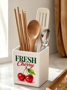 1件裝「FRESH CHERRY」多功能收納整理盒－餐具架、桌面收納盒（適用於收納餐具、吸管、茶包、筆、遙控器），塑膠材質，小巧省空間，適合廚房、辦公室、客廳（下單前請確認尺寸） - 彩色 - 查看 7