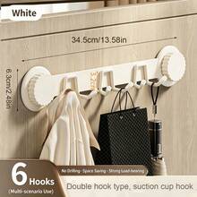Heavy-Duty Suction Cup Wall Hook Rack - No Need For Drilling, Self-Adhesive Design, Removable Plastic/Metal Coat Rack, Suitable For Bathrooms And Behind Doors, Strong Load-Bearing Capacity, Easy Installation, Bathroom Storage - Multicolor - View 13