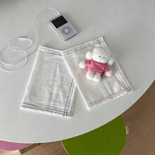 1/2/4pcs Japanese Ins Style Minimalist Washable Red Line Contrast Color Placemats & Napkins, Suitable For Wedding, Valentine's Day Photography Decoration And Daily Use - Multicolor - View 5