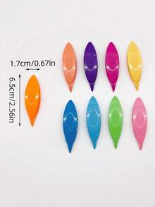 9pcs Bright Color Shuttle Bobbin Set, Portable Lightweight Lace Making Tool, Practical Handmade Accessory For Lace Creators, Suitable For Making Bracelets, Pendants, Lace Trim And Fiber Art DIY Crafts - Small Phoenix Eye Shuttle - View 19