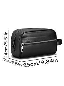 Men's Business PU Large Capacity Clutch Bag With Combination Lock, Anti-Theft Design, Travel Organizer Bag, Toiletry Bag, Multi-Card Wristlet, 2 Colors Available, Gift For Boyfriend - Clutch Bag - View 3