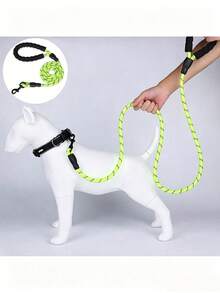 1pc Reflective Pet Leash For Dog For Outdoor - Green - View 3