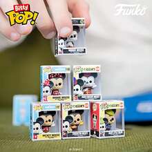 Funko Bitty POP! 4 Packs: Disney - Mickey Mouse, Minnie Mouse (Pink Dress) Official Cartoon/Animation Merch - Tiny 0.9 Inch Figures With Display Shelf - Cake Topper, Party Bag And Stocking Filler Gift - Multicolor - View 9