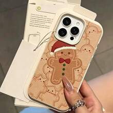 Autumn Q-Version Cartoon Gingerbread Man Cute Holiday Themed Shockproof Protective Phone Case Compatible With Apple 17 Pro Max, 17 Pro, 16 Plus, 15, 14 - Multicolor - View 5