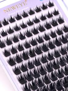 Neweye 300D Pointed Tip Lash Clusters Pre Glued Lashes 10-18mm Length DD Curl Glue Free Lash Clusters Thick Single Lash For DIY Pointed Tip Lash Extension Manga Cartoon Lash Extension Dense Self Adhesive Eyelash For Travel Party Makeup Tools - DD - View 9