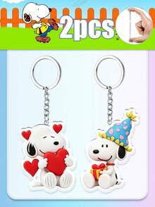 Splendor Themed Acrylic Keychain Multi‑Style Collection, Cute Assorted Character Design Bag Charms, Sturdy Metal Key Ring Pendants For Backpack, Purse And Daily Key Decoration - Multicolor - View 12