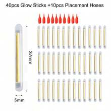 50pcs 3 Sizes Glow Sticks/Fishing Floats, Perfect For Fishing/Easter Eggs, Parties, Games And Halloween Decorations - Stick - View 11