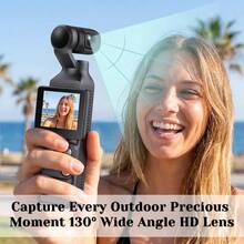 1080P Auto-Tracking Action Camera With Gesture Control Touchscreen, Handheld Vlog Camera For Outdoor Sports And Adventure - View 8