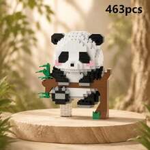Cute Panda Mini Building Blocks Set, Micro Particle DIY Assembly Toy, Desktop Decoration, Children & Adult Holiday Birthday New Year Gift, Exquisite Small Gift - Panda - View 10