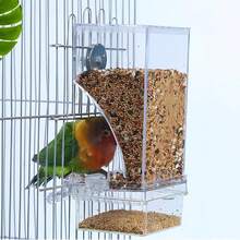 NUOCHEN Anti-Spill Bird Cage Feeder, Automatic Parrot Seed Feeder With Perch, Acrylic Transparent Seed Food Container, Cage Accessory Suitable For Small And Medium Parrots, Lovebirds - one-size - View 1