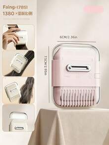 1 buah Sisir Pemangkas Rambut 3-in-1 Warna Acak, Alat Pemangkas Rambut Portabel yang Dapat Diatur, 3 Pengaturan Kecepatan, Sisir Pemangkas Volume Rambut Multifungsi, Cocok untuk Memotong Poni Sendiri, Memangkas Ujung Rambut Bercabang, di Rumah, Saat Bepergian, dan Penataan Rambut di Salon - A A - View 9