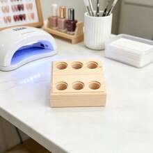 1pc Multi-Hole Nail Clipper Storage Rack, Large Capacity Nail Clipper & Scissors Tool Display Stand, Handmade DIY Round Head Flat Mouth Nylon Pliers Wooden Organizer Rack - Multicolor - View 11