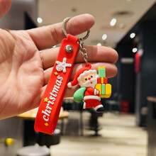 Christmas Gift Santa Claus Figurine Pendant Car Keychain Christmas Eve Company Mall Event Small Gift - Multicolor - View 2