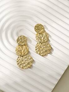 European And American Fashion Minimalist Geometric Earrings, Suitable For Party, Banquet, Wedding, Engagement - Gold - View 5