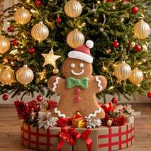 Flat 2D Faux 3D Garden Stake Christmas Gingerbread Man Decor, Christmas Atmosphere Yard Decoration Plug-In - A - View 7
