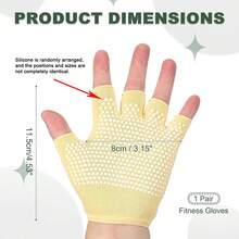 Yoga Gloves, Non-Slip Fingerless Pilates Gloves Breathable Workout Gloves, Suitable For Most Women And Men - A - View 4