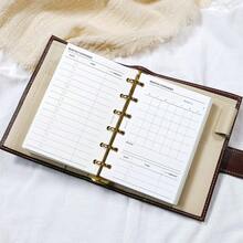 40 Sheets A6/A7 Monthly Budget Planner Inserts, 6 Hole Loose Leaf Expense Tracker Refill Paper, Undated Monthly Expense Record & Review Sheets For Personal Finance Journaling Scrapbooking Supplies - Monthly Budget - View 3