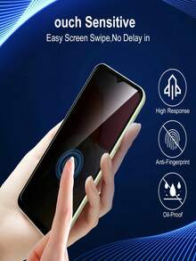 2Pcs Anti Peeping Tempered Glass Film Full Coverage Explosion-Proof Scratch Resistant Anti Spy Phone Screen Protector Compatible With Xiaomi 17T 15T Note 14 13 4G 5G/Honor/Compatible With Samsung Galaxy S26 S25 S24 Ultra FE A57 A56/Compatible With IPhone 18 Pro Max 17 16 Plus 9H Hardness No Bubble Automatic Adsorption Easy To Install Privacy Protection Film - Black - View 9