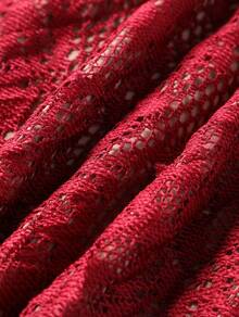 Autumn/Winter Elegant Fashion Sexy Party Romantic Date Charming Red Cheongsam Style Dress - Burgundy - View 10
