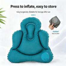 Bantal Pinggang Perjalanan dengan Desain Tiup Busa Memori, Bantal Penopang Punggung untuk Penerbangan Jarak Jauh, Bantal Penopang Kursi Tidur Kantor Perjalanan Penting untuk Pria dan Wanita, Bantal Tiup Multifungsi, Bantal Leher Tiup Lipat dan Portabel Tipe Tekan - MultiWarna - View 6