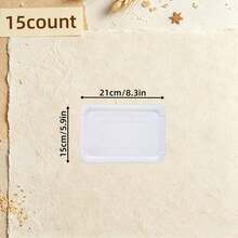 15/30/60pcs Disposable White Rectangular Paper Plates, Lightweight Large Size Bulk Pack, Suitable For Desserts, Cakes, Snacks, Disposable Tableware For Home Dining, Birthday, Wedding, Picnic, BBQ, Holiday And Party - White - View 13